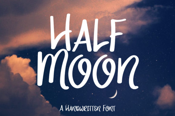 Half Moon Font: A Friendly Handwritten Typeface