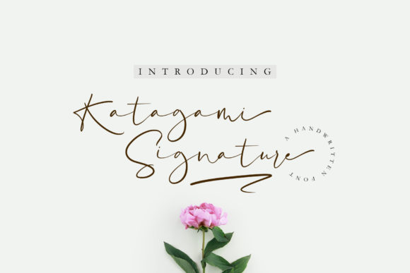 Katagami Signature: Elegant Handwritten Font