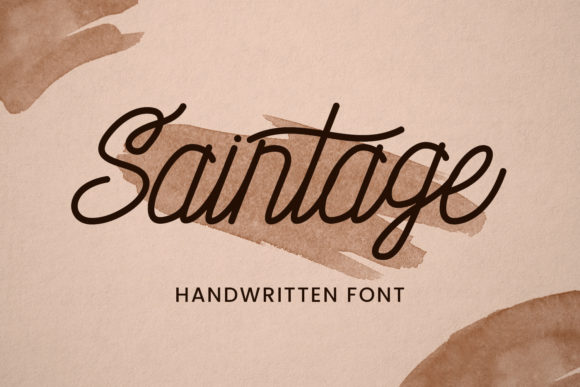 Saintage: A Flowing Script Font for Web Design